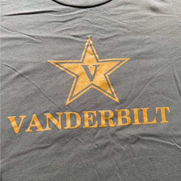 Bella Canvas Army Green Tee with Gold Star Vanderbilt - Picture 2 of 3